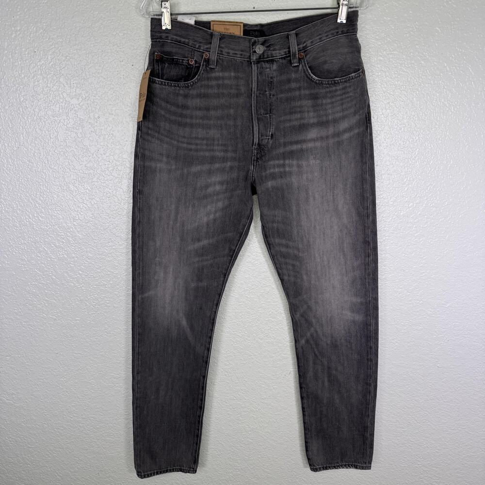 Polo Ralph Lauren Callen Jeans Womens 29 High Rise Slim Tapered Gray Denim NEW